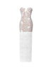 Image of IamtheOne White Lace Fringe Gala Dress