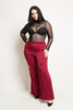 Image of Plus Size Button Down Flare Bottom Pants