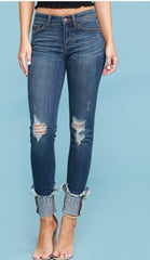 Cuff Me Plus Size Denim Jeans