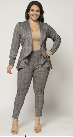 I Love It Plaid Plus Size Suit