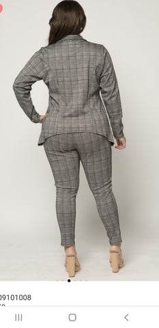 I Love It Plaid Plus Size Suit