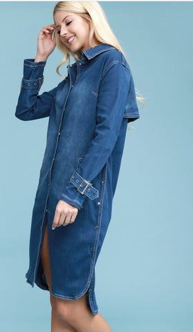 Multiply Me Denim Midi Dress