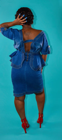 NO TIME FOR ORDINARY DENIM DRESS