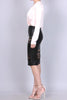 Image of Distressed Liquid Leather Skirt