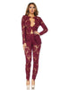 Image of Floral Lace Pants Suit